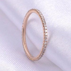 Rose Gold Full Eternity Thin Women's Wedding band